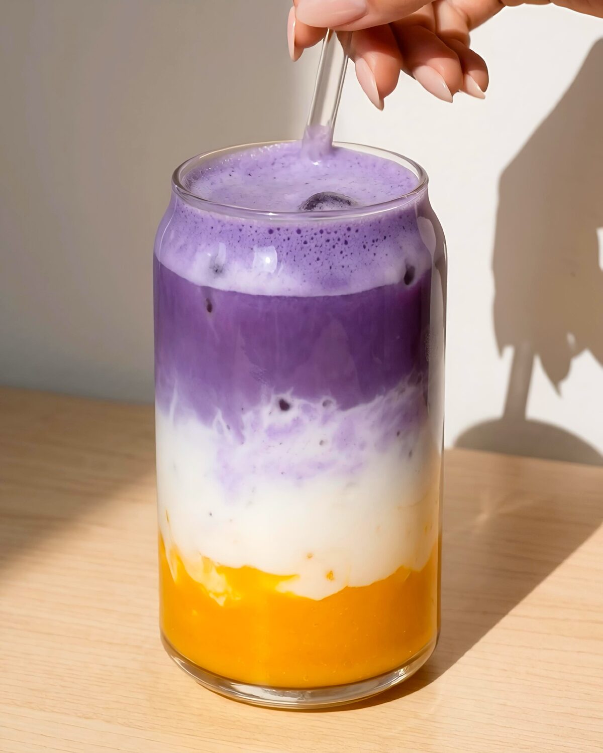 Ube Mango Latte Recept